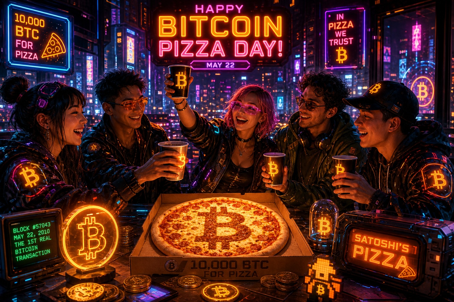 比特币披萨节 AI 图片示例 2